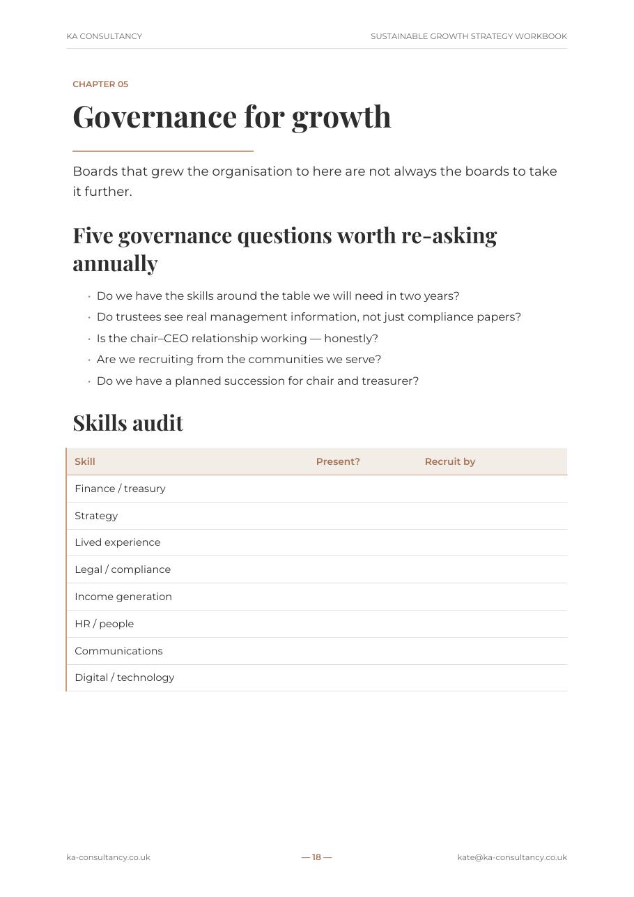 Preview page 3 of Sustainable Growth Strategy Workbook